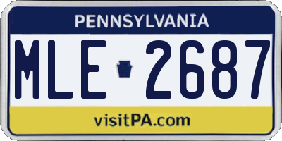PA license plate MLE2687