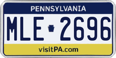 PA license plate MLE2696