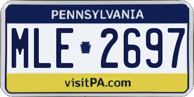 PA license plate MLE2697