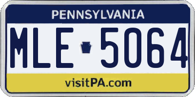 PA license plate MLE5064