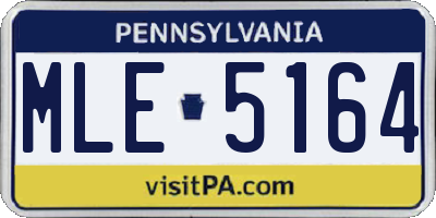PA license plate MLE5164