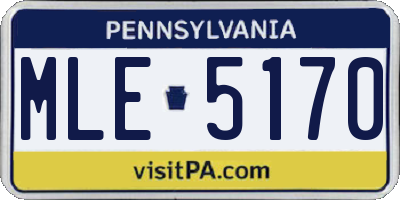 PA license plate MLE5170