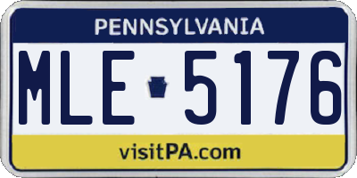 PA license plate MLE5176