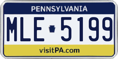 PA license plate MLE5199