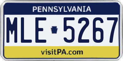 PA license plate MLE5267