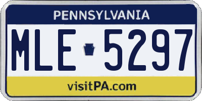 PA license plate MLE5297