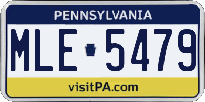 PA license plate MLE5479