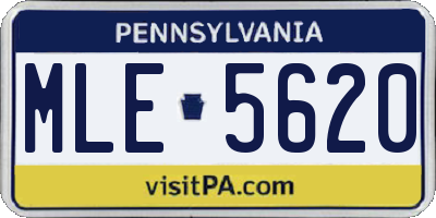 PA license plate MLE5620