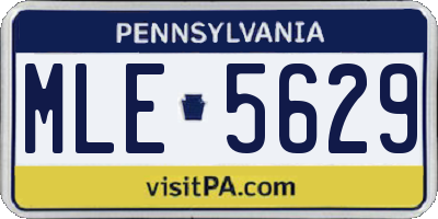 PA license plate MLE5629