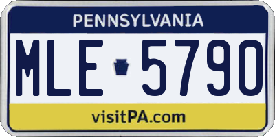 PA license plate MLE5790
