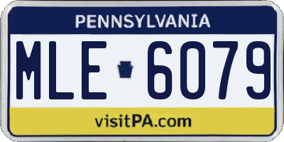 PA license plate MLE6079