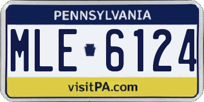 PA license plate MLE6124