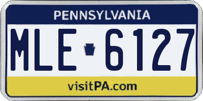 PA license plate MLE6127