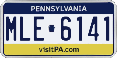 PA license plate MLE6141