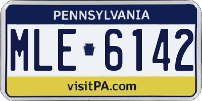 PA license plate MLE6142