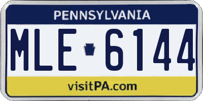 PA license plate MLE6144