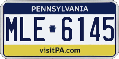 PA license plate MLE6145