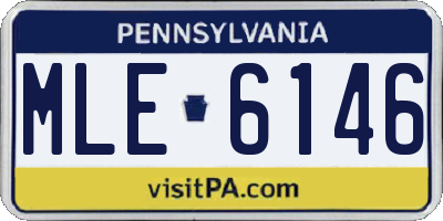 PA license plate MLE6146