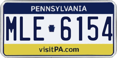PA license plate MLE6154