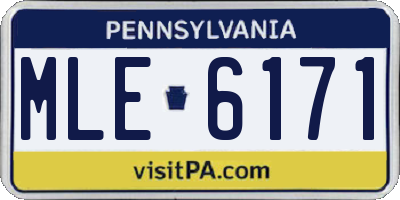 PA license plate MLE6171