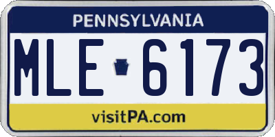 PA license plate MLE6173