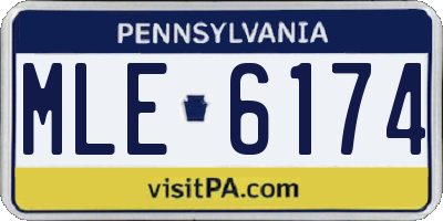 PA license plate MLE6174