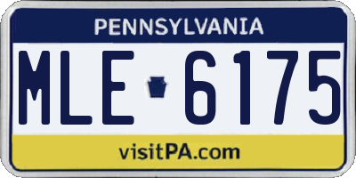 PA license plate MLE6175