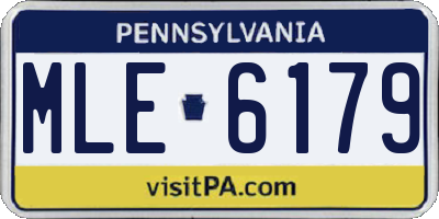 PA license plate MLE6179