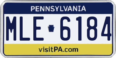 PA license plate MLE6184