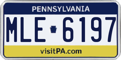 PA license plate MLE6197