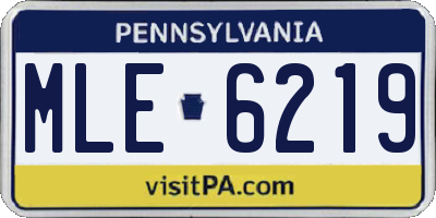 PA license plate MLE6219
