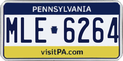 PA license plate MLE6264