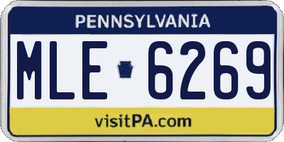 PA license plate MLE6269