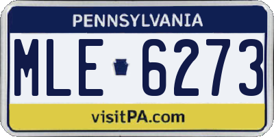 PA license plate MLE6273