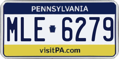 PA license plate MLE6279