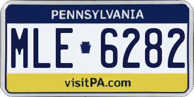 PA license plate MLE6282