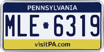 PA license plate MLE6319