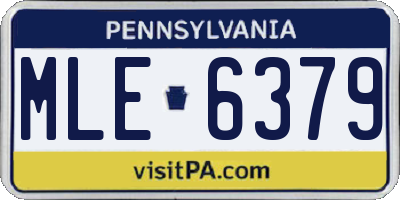 PA license plate MLE6379