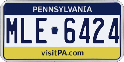 PA license plate MLE6424