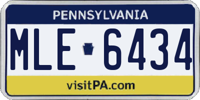 PA license plate MLE6434