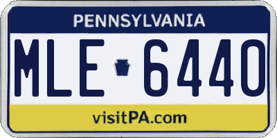 PA license plate MLE6440