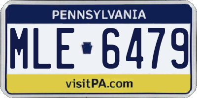 PA license plate MLE6479