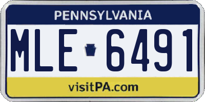 PA license plate MLE6491