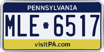 PA license plate MLE6517