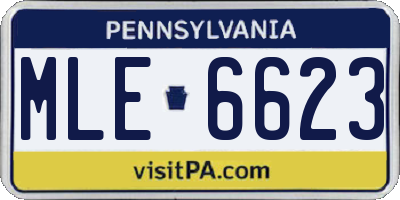 PA license plate MLE6623