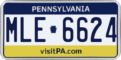 PA license plate MLE6624