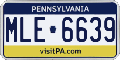 PA license plate MLE6639