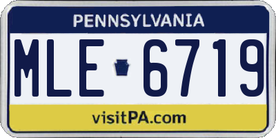 PA license plate MLE6719