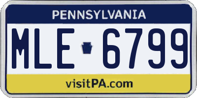 PA license plate MLE6799