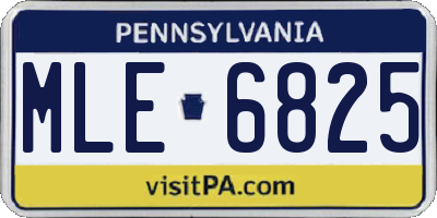 PA license plate MLE6825